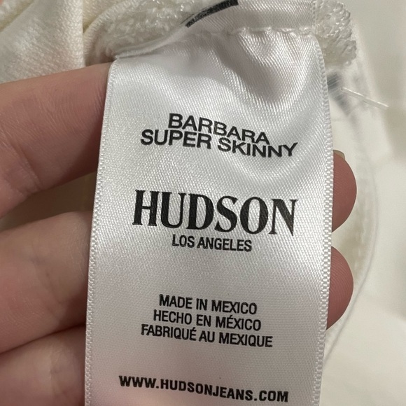 Hudson Barbara High Waist Super Skinny Ankle White Jeans NWT - Picture 12 of 16